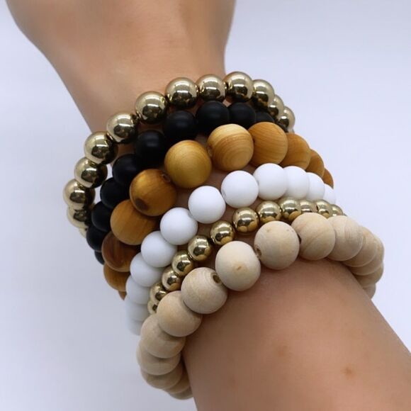 NWT Wool + Pepper Co. Solids Bracelet Stack (6) - Picture 3 of 5